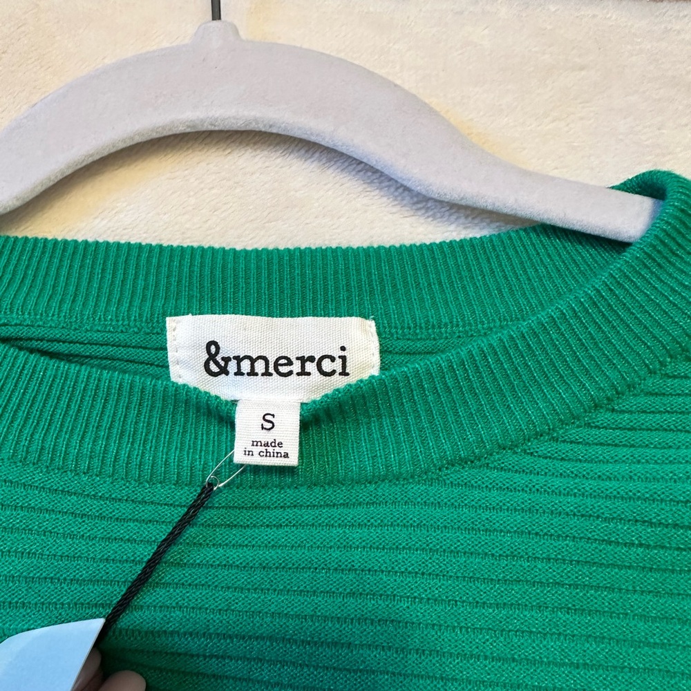 Green Ruffled Sweater - Picture 2 of 2